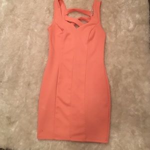 Coral Body-Con Dress