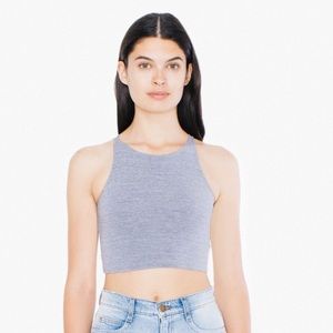 American Apparel Grey Sleeveless Crop Top