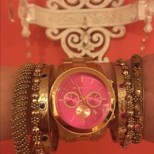 Michael Kors Big Pink Face Rose Gold Watch