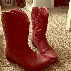 Red cowboy boots