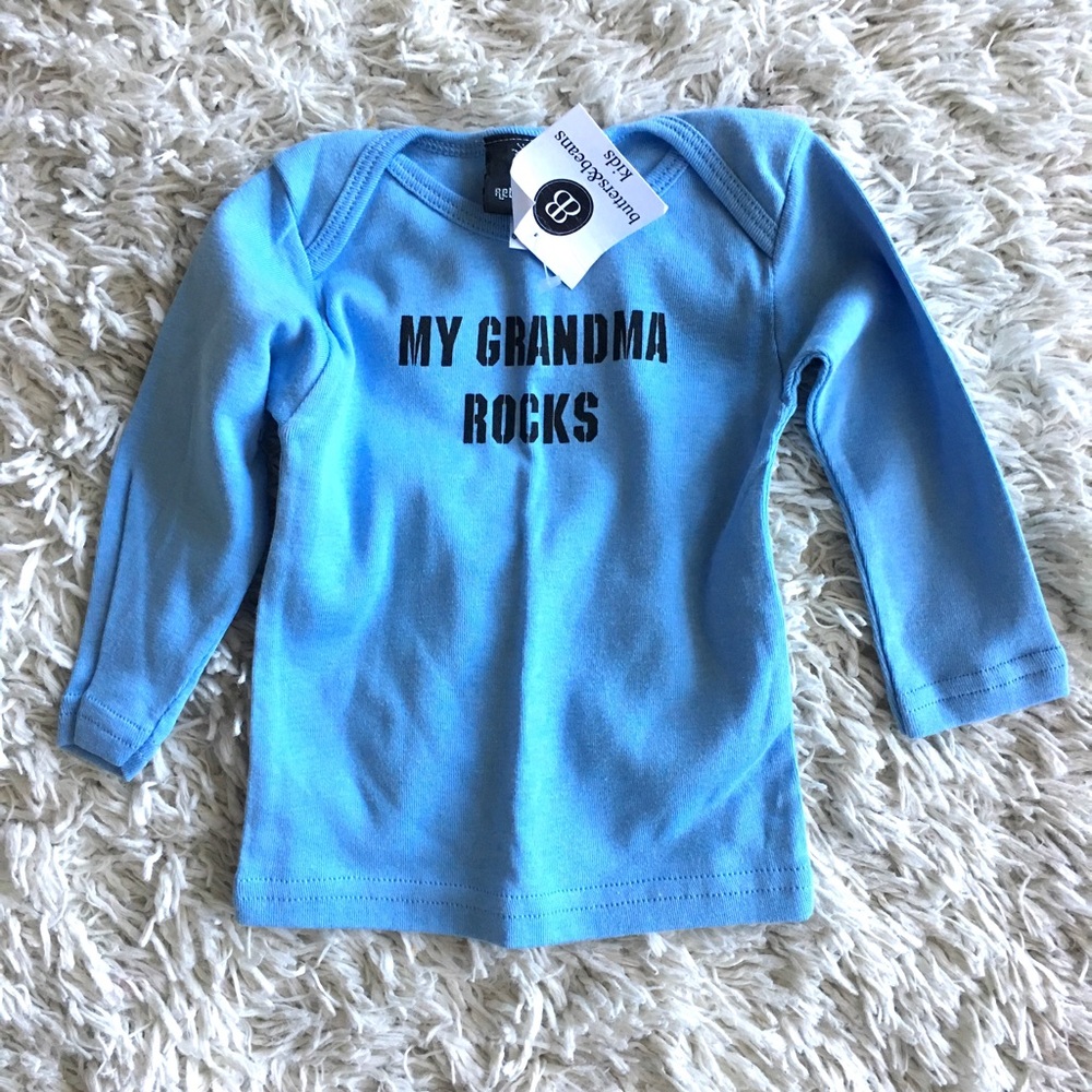 "My Grandma Rocks" baby boy l/s tee, 6-12, NWT