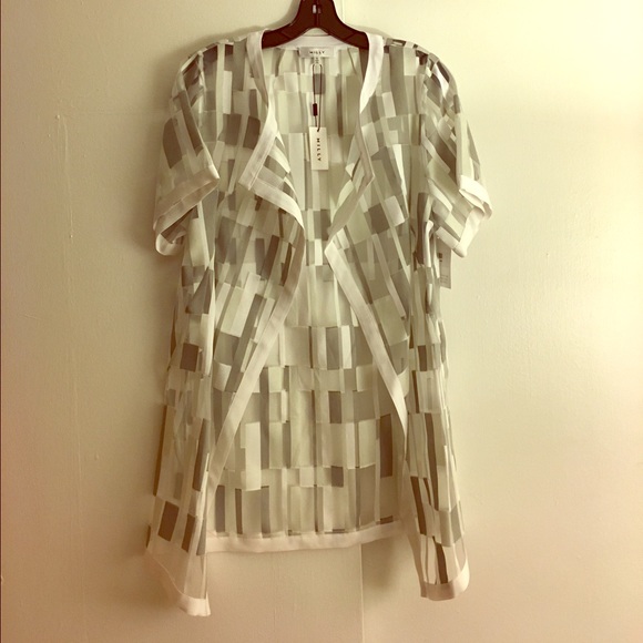 MILLY Fil coupé organza jacket