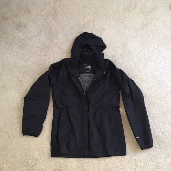 girls black waterproof coat