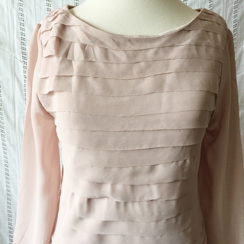 H&M Taupe Blouse Shirt 3/4 Sleeve NWT Size Small