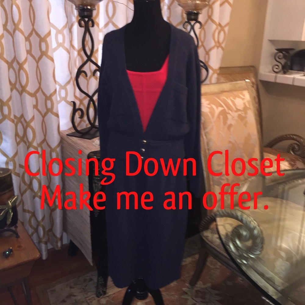 St John by marie Grey Knit Suit
