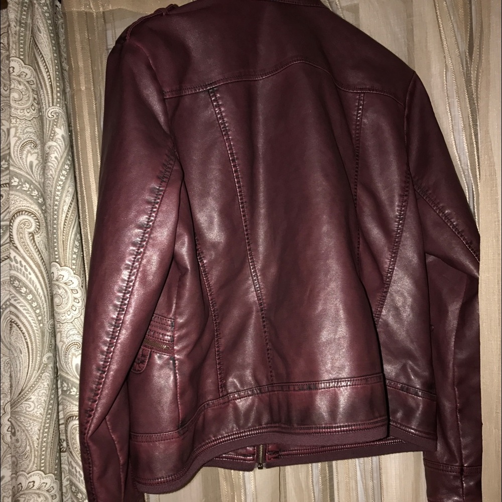 Red/Maroon "Leather" Jacket