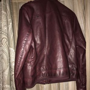 Red/Maroon "Leather" Jacket