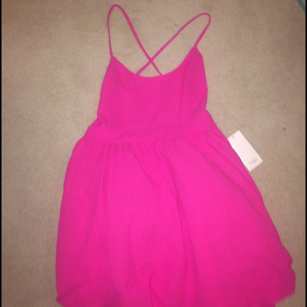 NWT Pink Tobi Open Back Dress