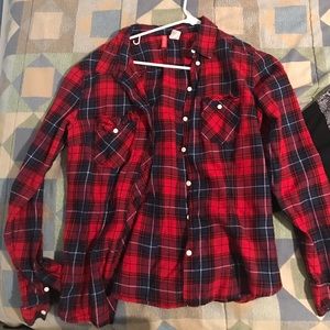Brand New H&M plaid Button Down