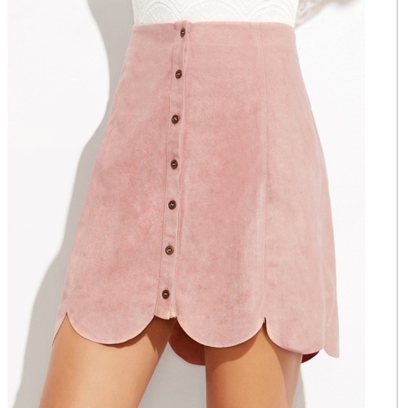 Boheme Dresses & Skirts - Faux suede scoop Circle skirt