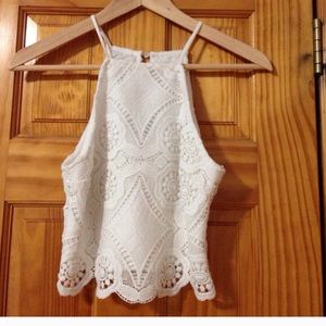 Abercrombie crochet Crop halter new w/o tags XS