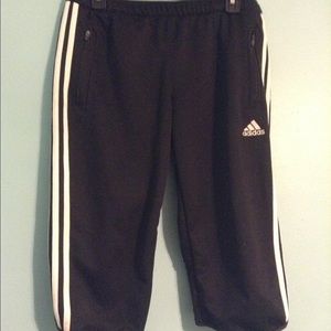 Capri length Adidas workout pants