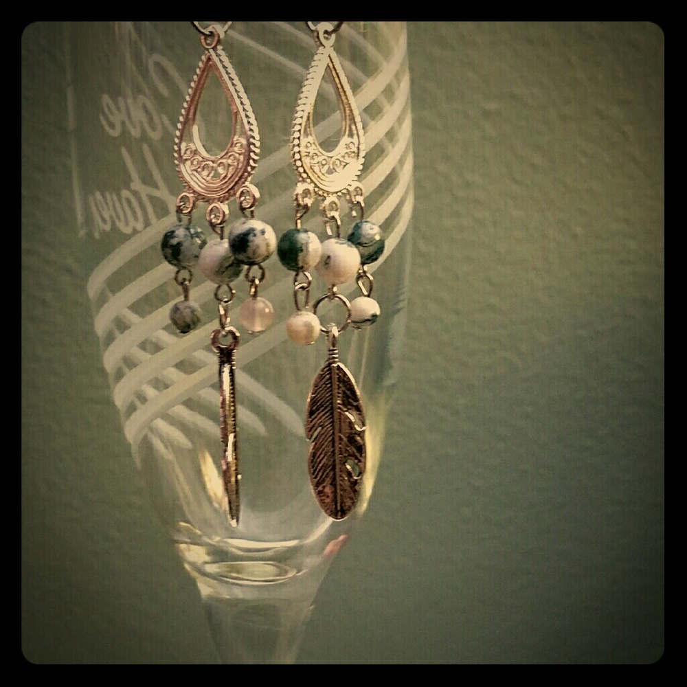 Sterling silver dangle earrings