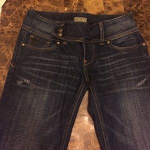 Express REROCK Jeans Size 6 hemmed to 29L