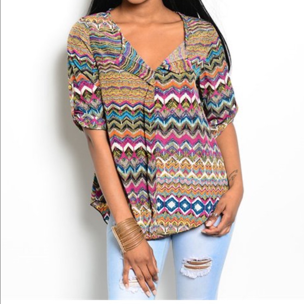Sheep Olive and Purple Loose Blouse