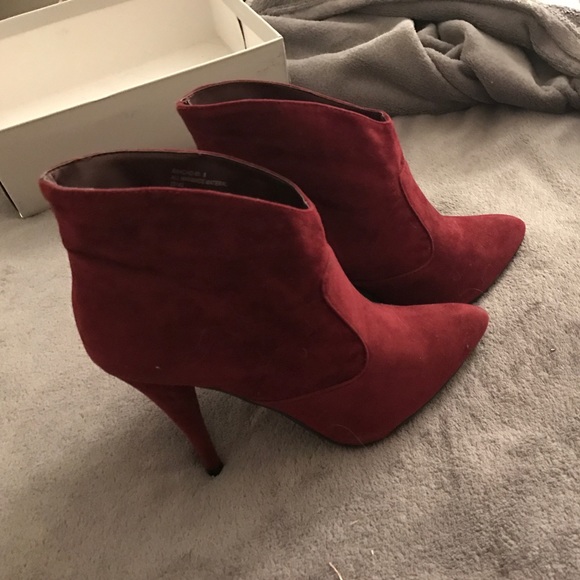 NWOT Burgundy booties - never worn, brand new. - Picture 2 of 3