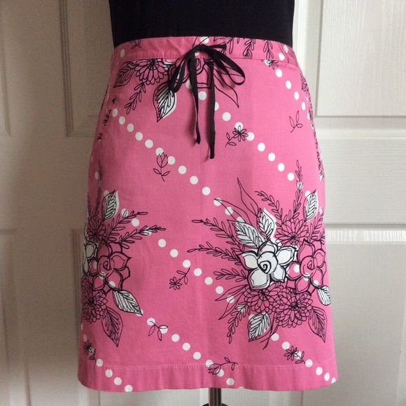 LOFT Dresses & Skirts - Pink Print Cotton Skirt