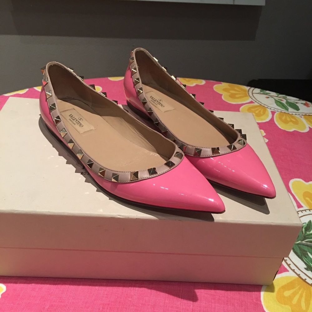 Pink Rockstud Flats