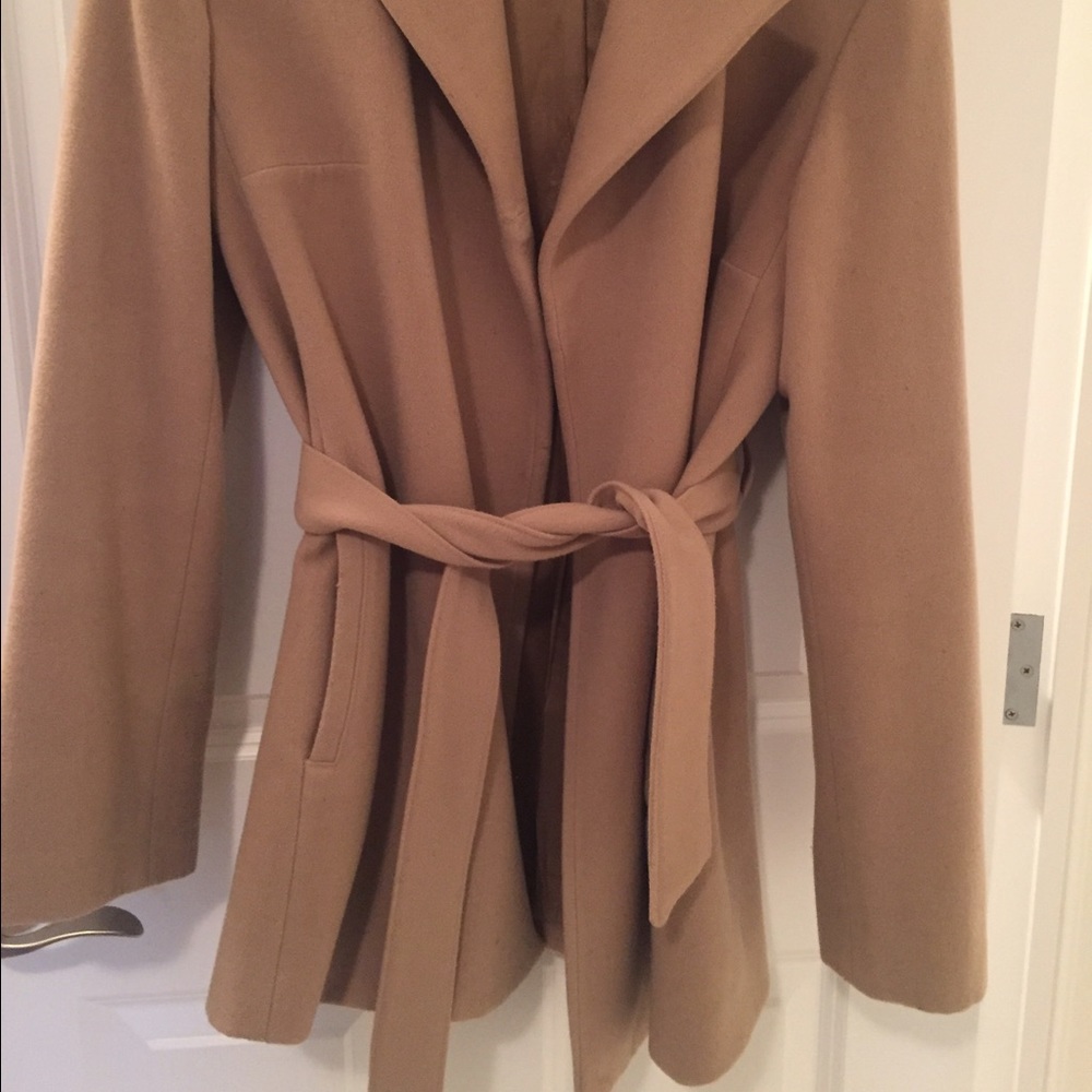 Benetton tan wrap coat