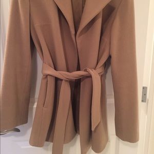 Benetton tan wrap coat