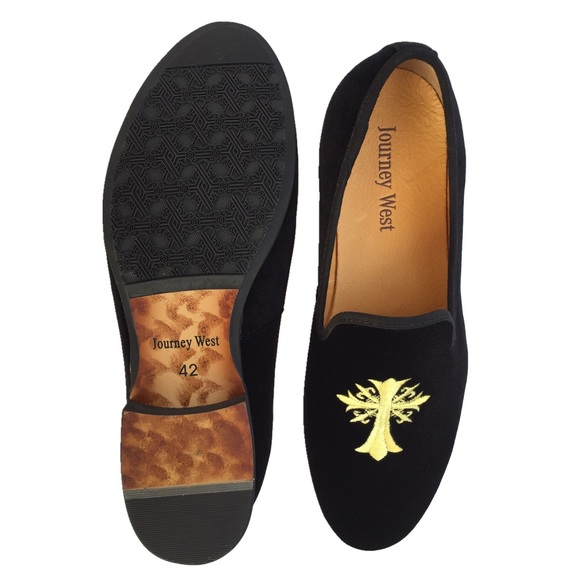 HP🎉Last One🔥NIB Journey West Black Cross loafers - Picture 2 of 6