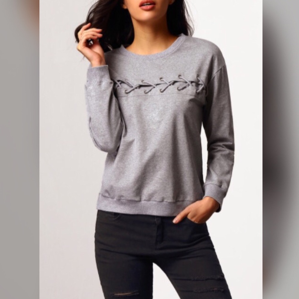 Laced Up Sweater 🌿