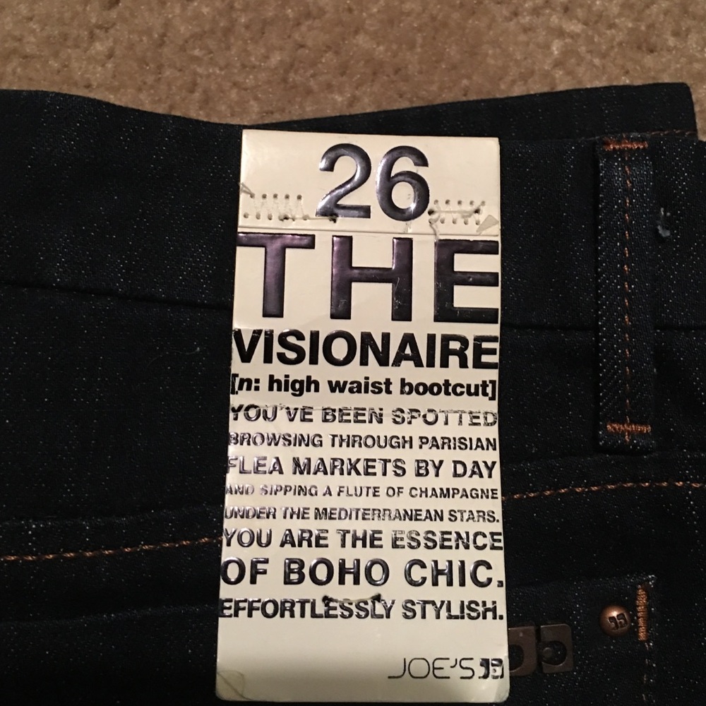 NWT Joe's Jeans Visionaire Dark Bootcut Size 26 - Picture 2 of 2