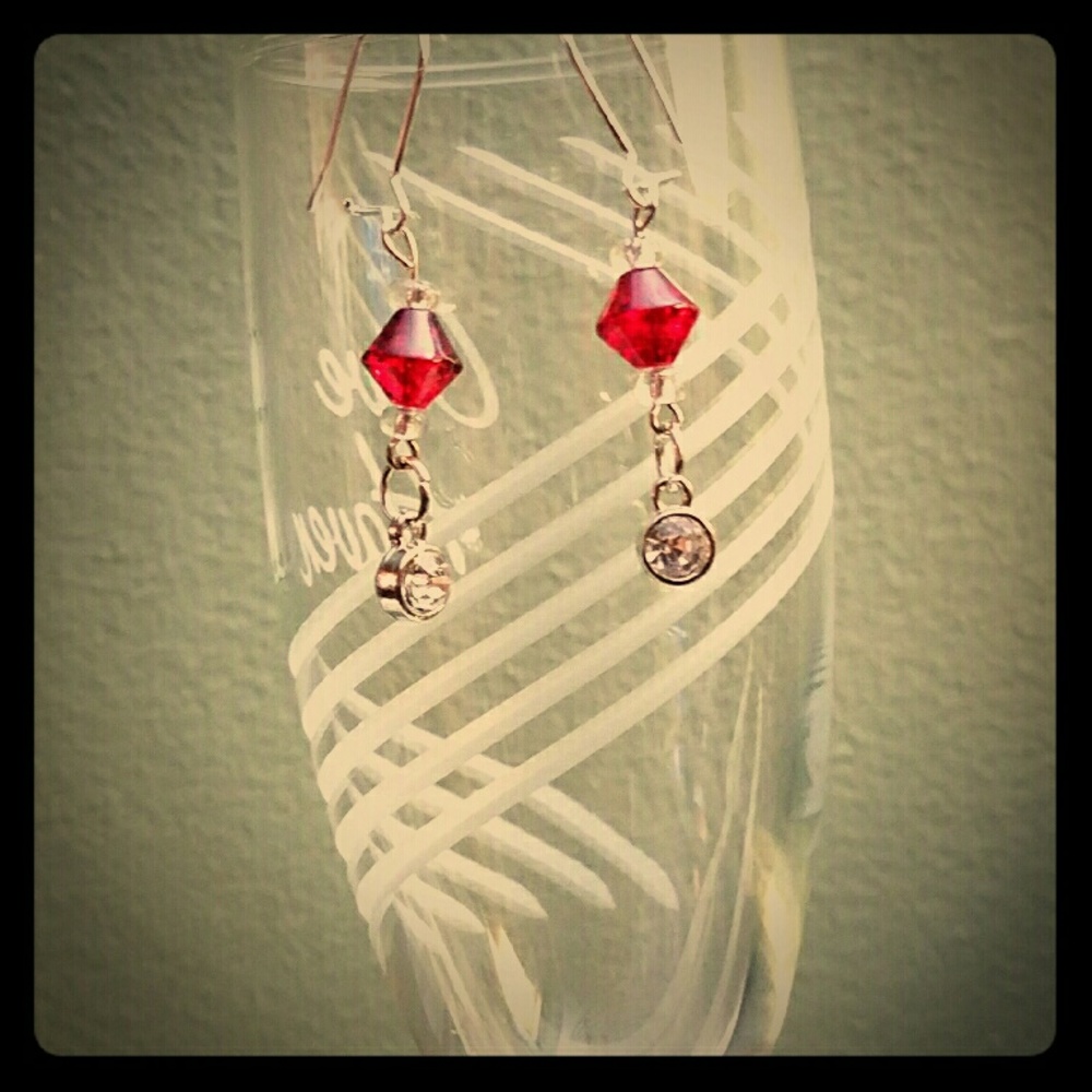 Earrings on sterling silver posts