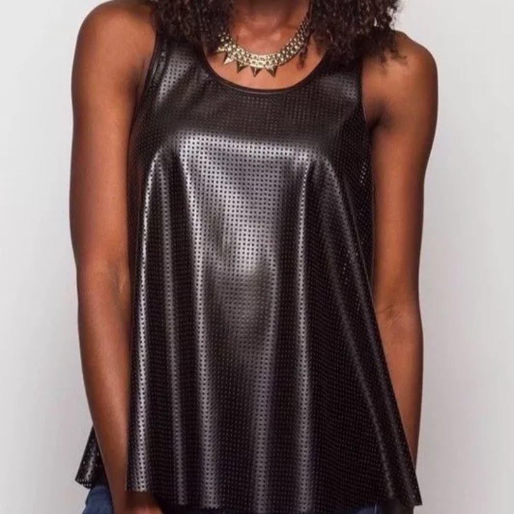 Faux Leather Tank