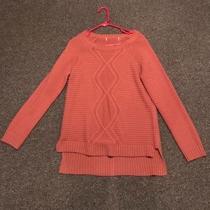 Dusty Rose Crochet Sweater