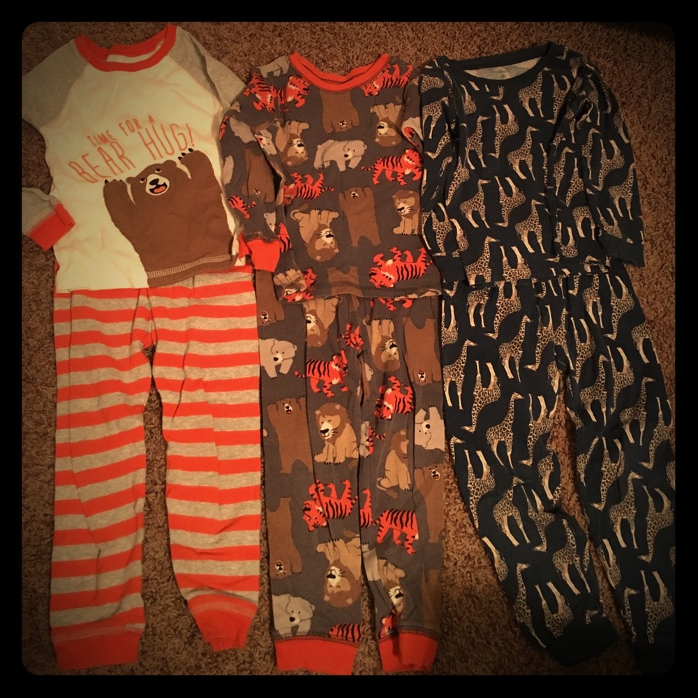 Lot of 3 boy Carters PJs - 4T