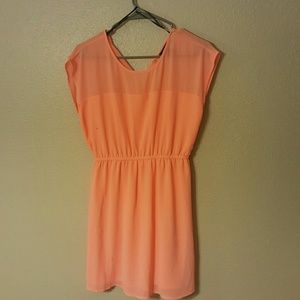 Coral mini dress