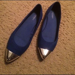 old navy, royal blue, silver tiptoe, worn twice