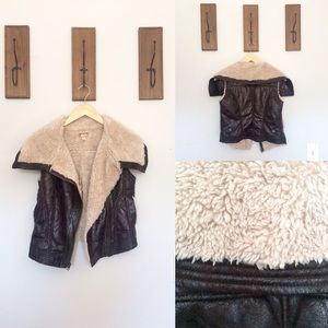 Brown bomber vest