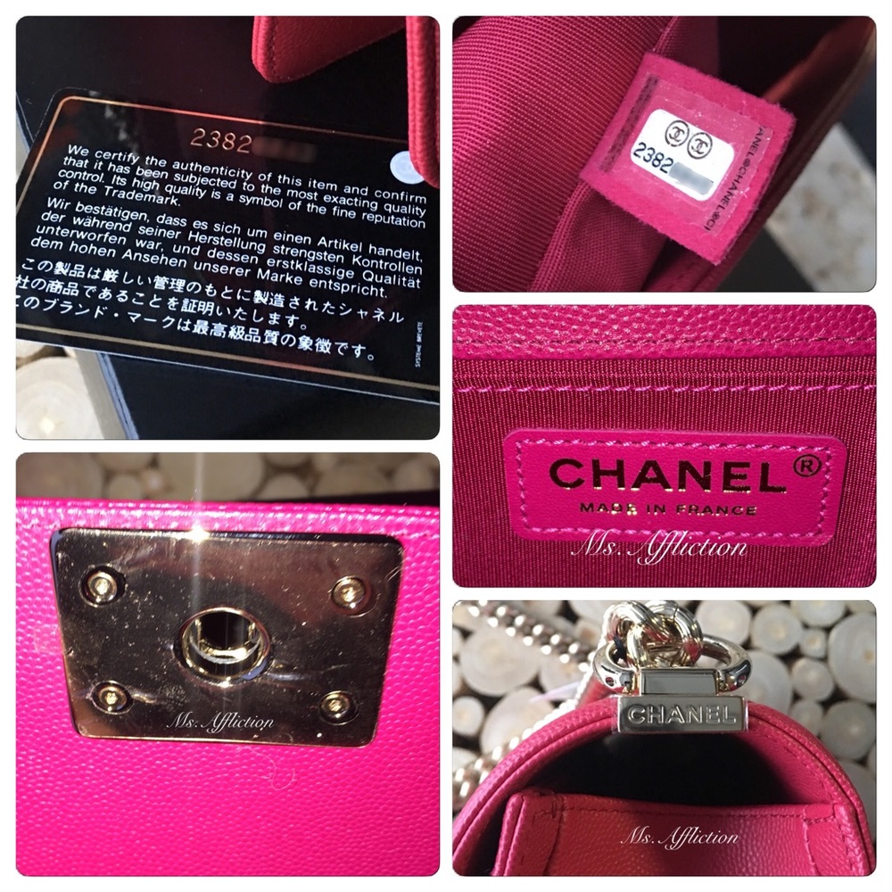 NFS. CHANEL Authentic Caviar Pink Boy Medium NWT - Picture 4 of 4
