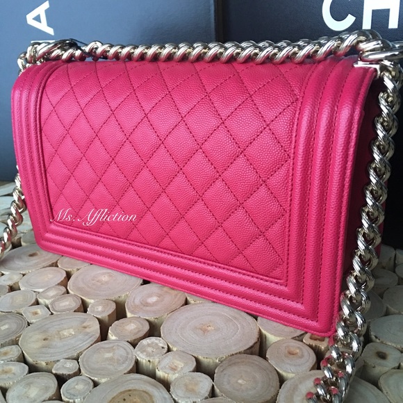 NFS. CHANEL Authentic Caviar Pink Boy Medium NWT - Picture 2 of 4