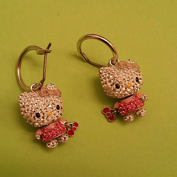 Swarovski Jewelry - ?HOST PICK 3/08 ?SWAROVSKI EARRINGS HELLO KITTY