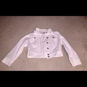 White Cropped Denim Jacket