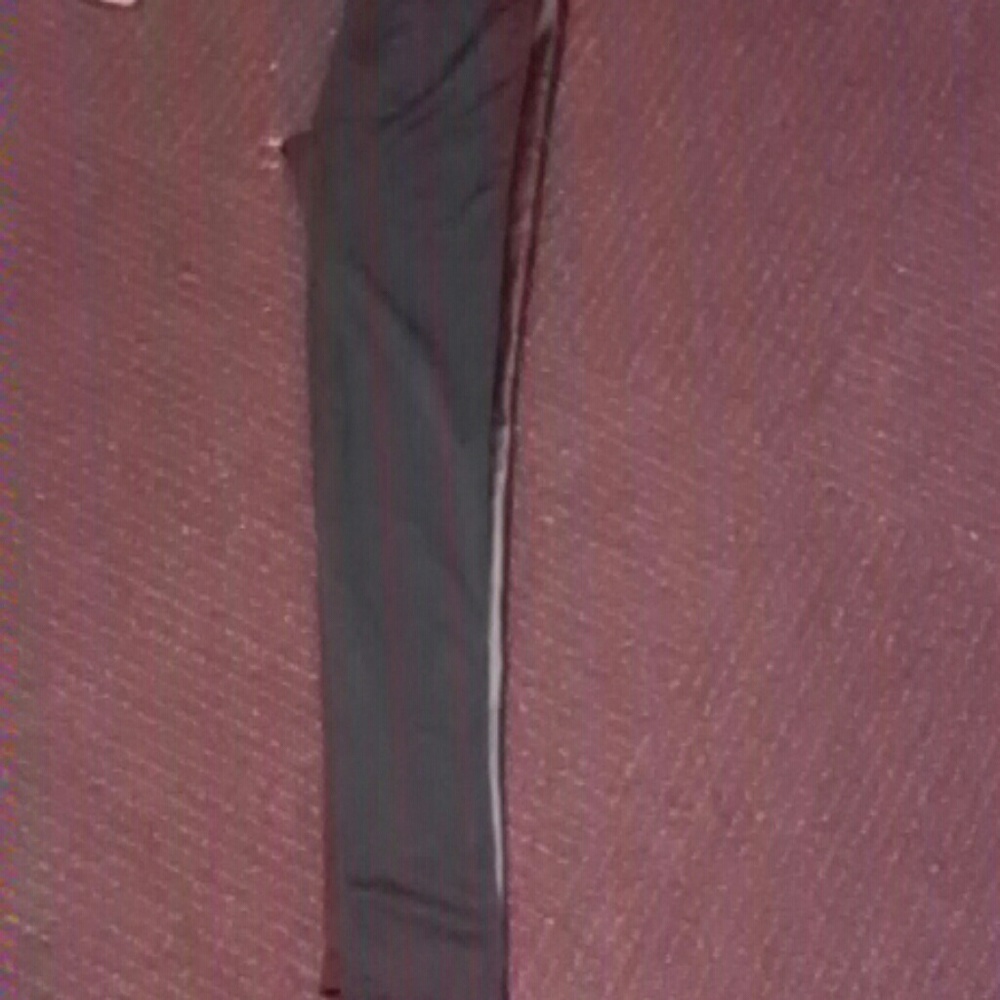 EUC black leggings w/faux leather sides