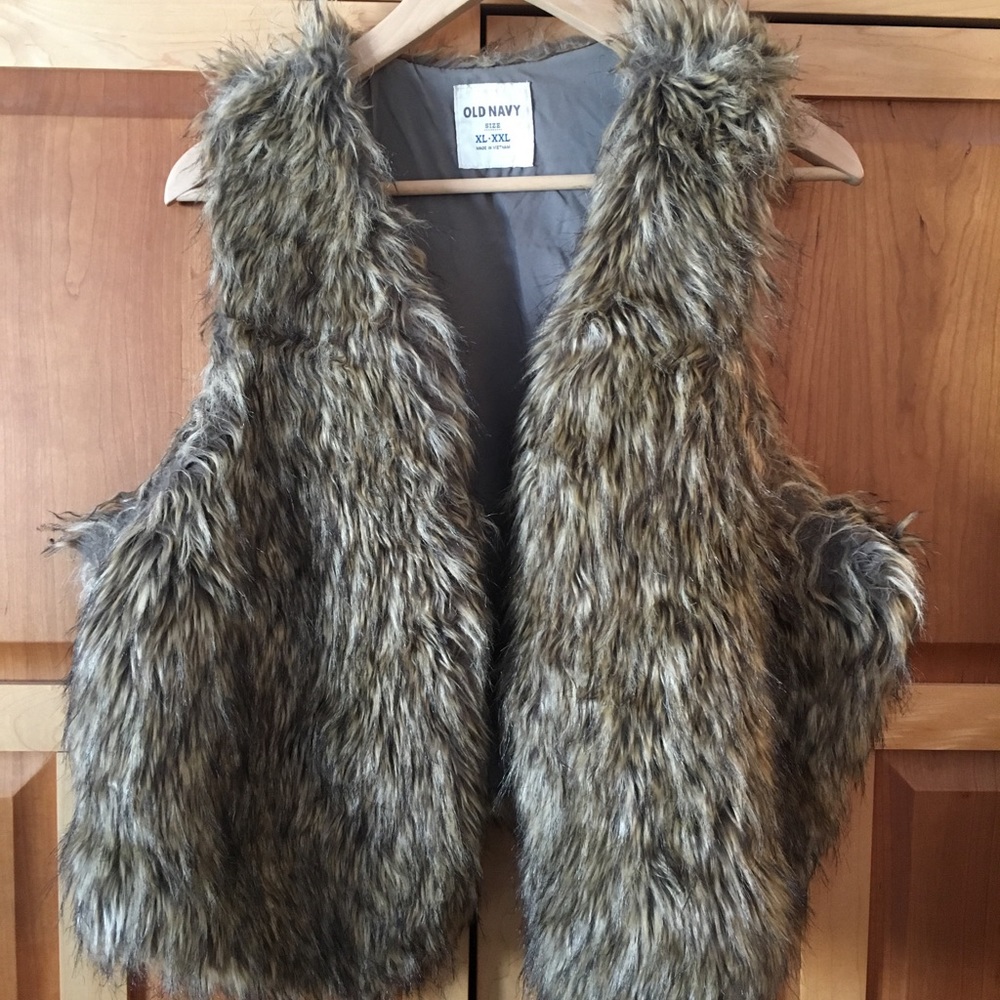 Faux fur vest