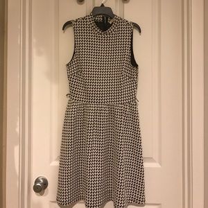 Sleeveless Houndstooth Dress