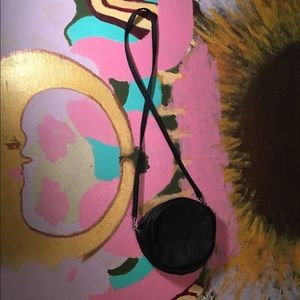 Golden Ponies leather black olive purse