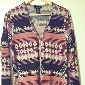 Women's L Native Pattern Long Sweater