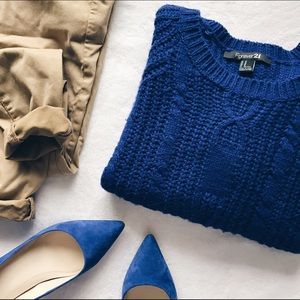 Royal Blue Knit Sweater