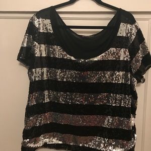 Striped Sequenced Top