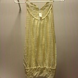 EUC yellow sequence butterfly long tank M