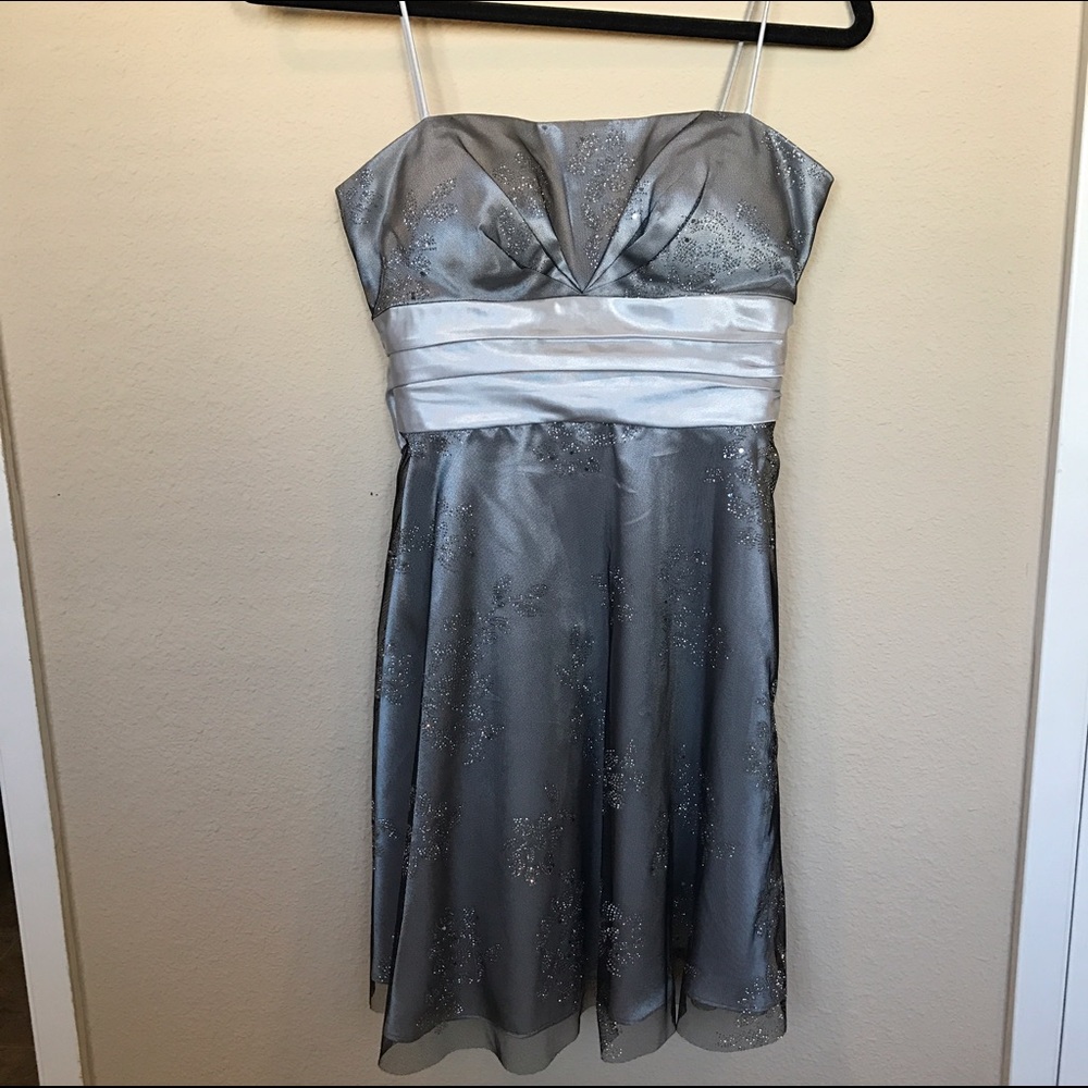 Silver formal dress