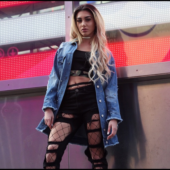 Black RIPPED MOM JEANS - Picture 3 of 3