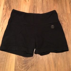 Black cotton spandex shorts