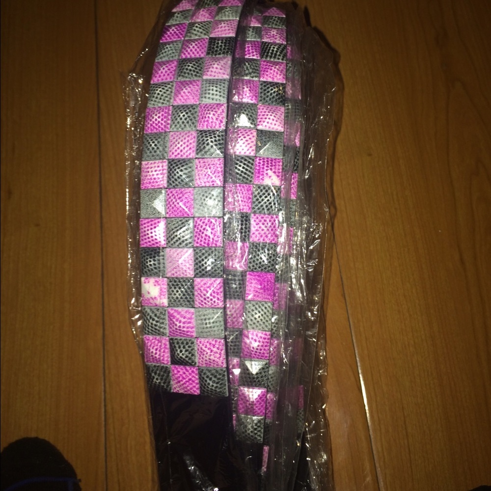 Pink and Black studded belts!